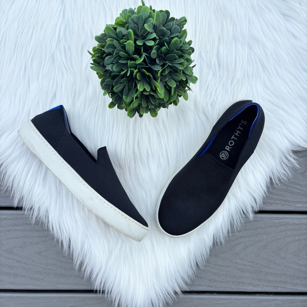 Rothys Black Slip On Sneaker